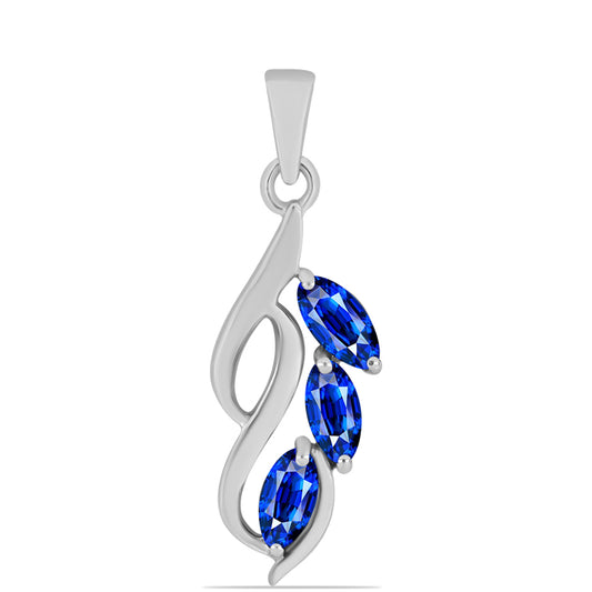 Pendente de Prata com Safira Azul Australiana
