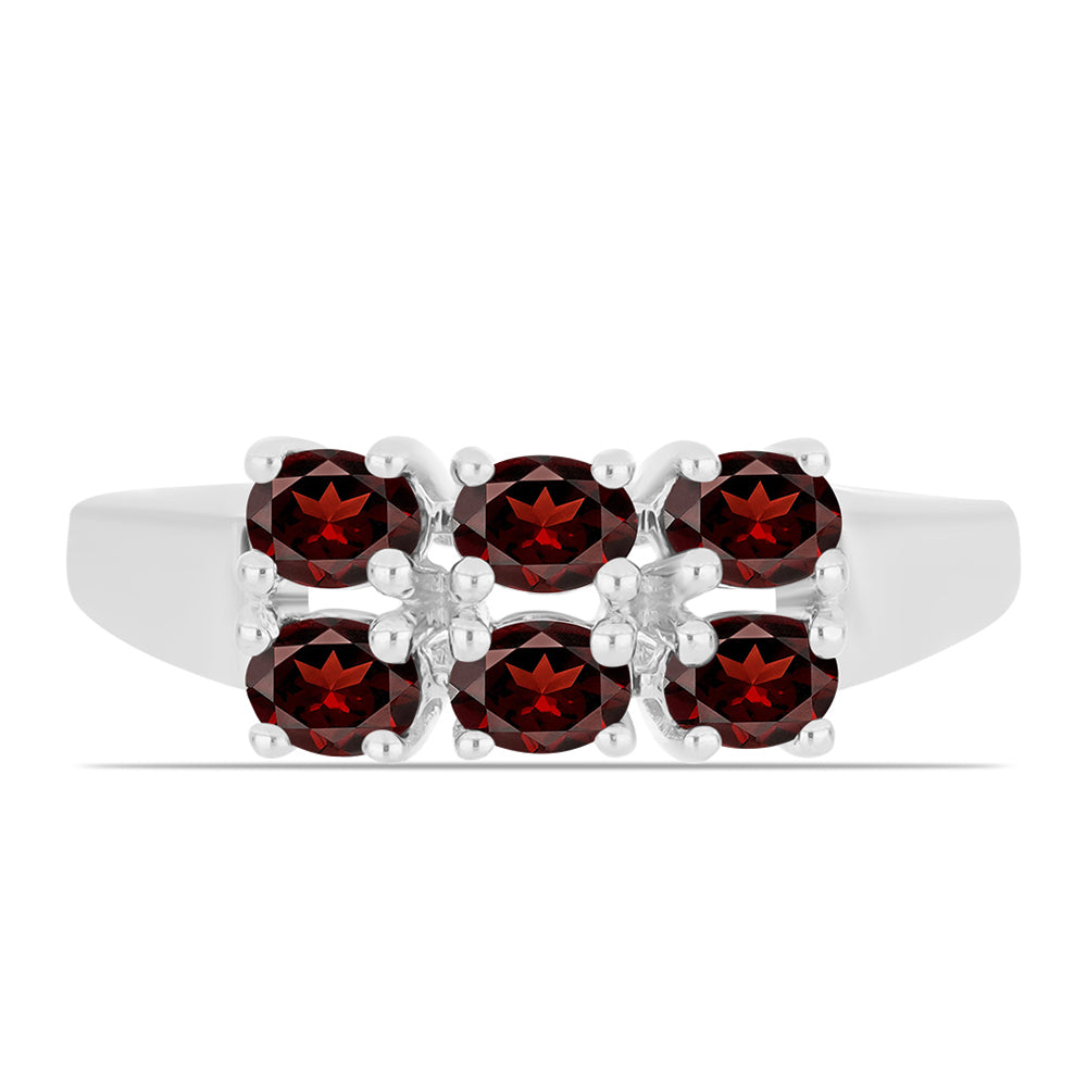 Anel de Prata com Granada de Barton 1 