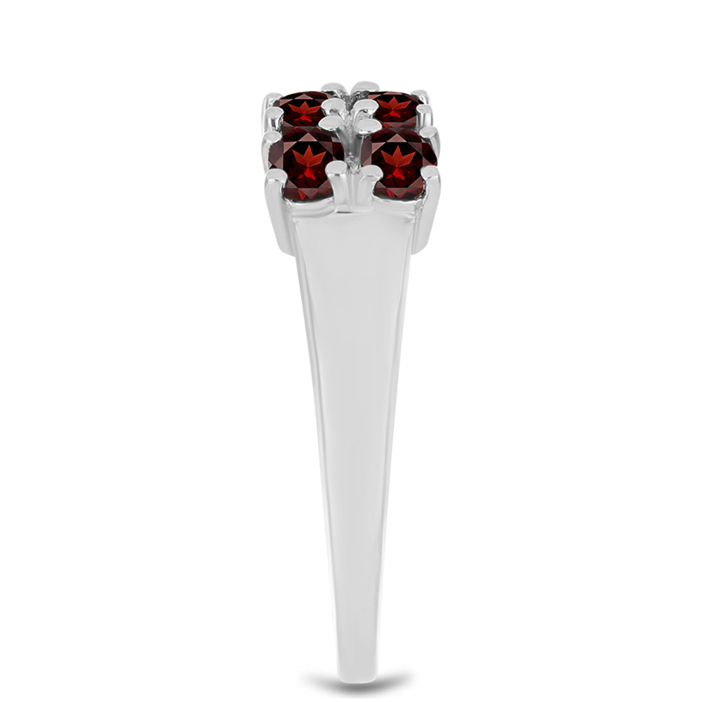 Anel de Prata com Granada de Barton 4 