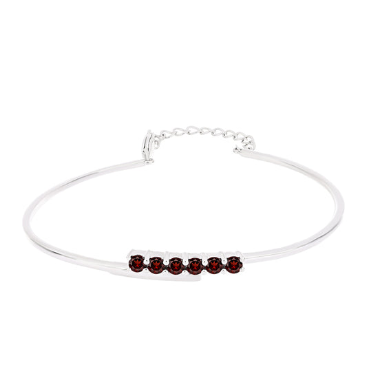 Pulseira de Prata com Granada de Barton  Contraste: Cabeca de Veado (800)