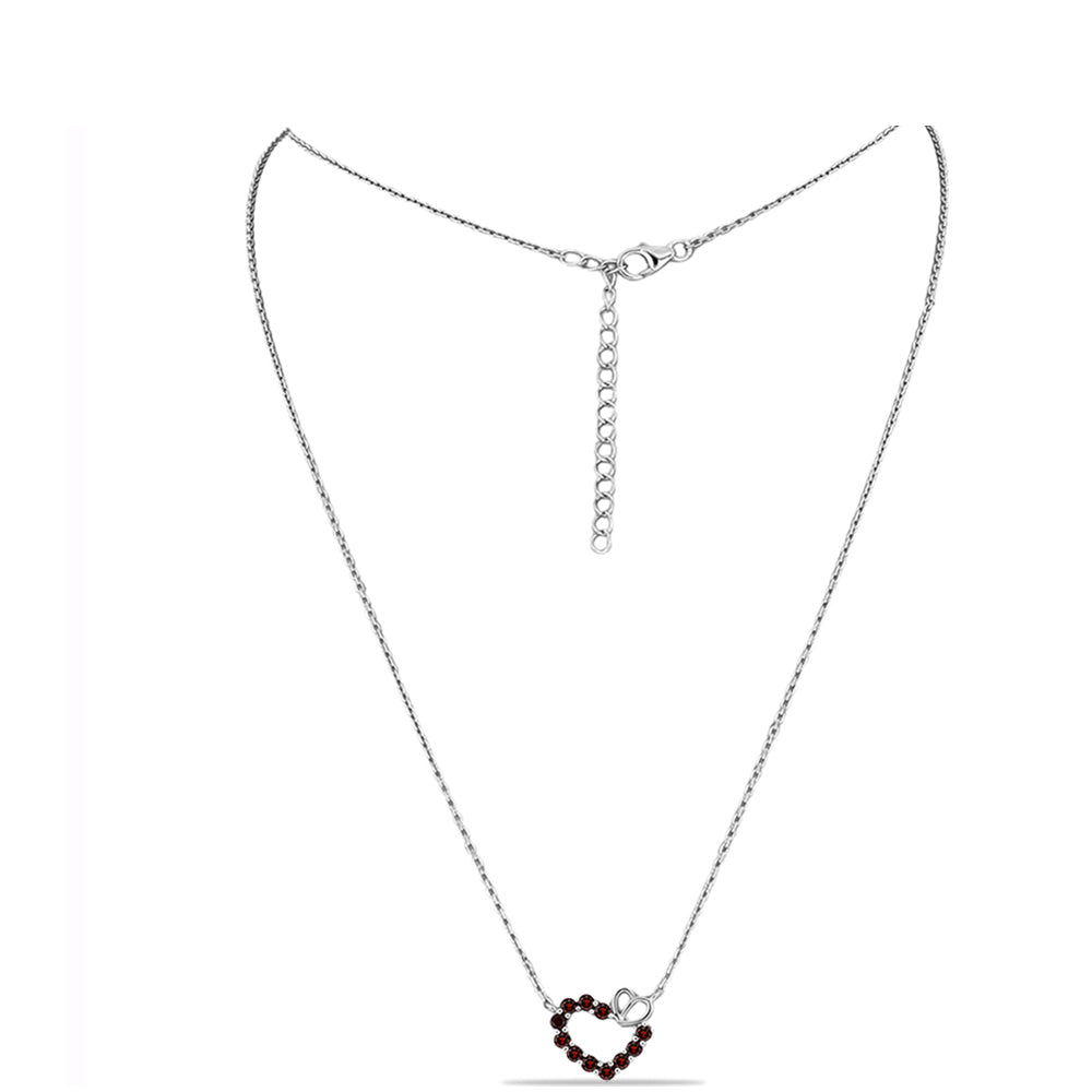 Colar de Prata com Granada de Barton  Contraste: Cabeca de Veado (800) 1 