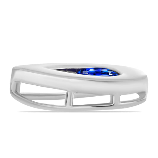 Pendente de Prata com Safira Azul Australiana