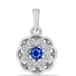 Pendente de Prata com Safira Azul Australiana e Topázio Branco