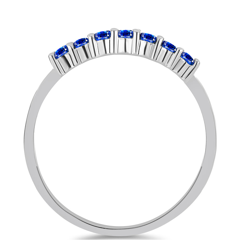 Anel de Prata com Safira Azul Australiana