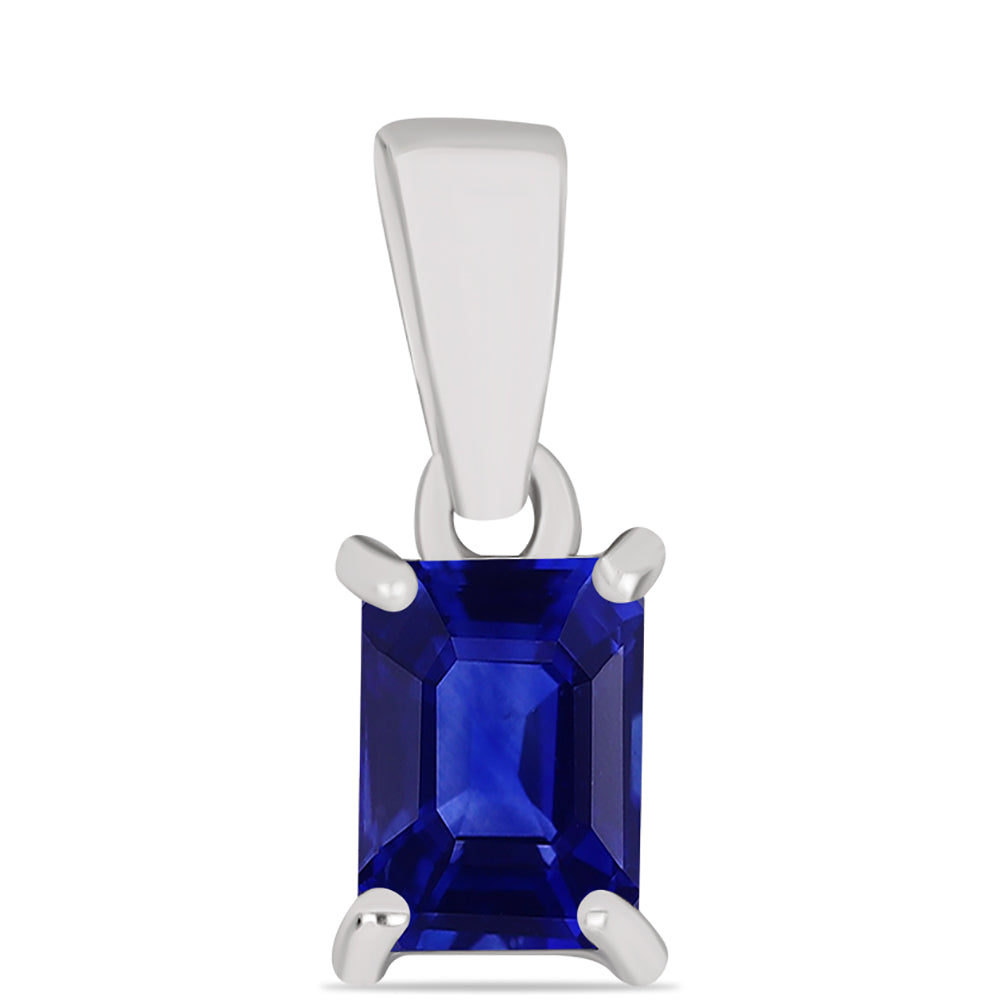 Pendente de Prata com Safira Azul Australiana