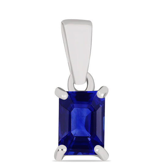 Pendente de Prata com Safira Azul Australiana