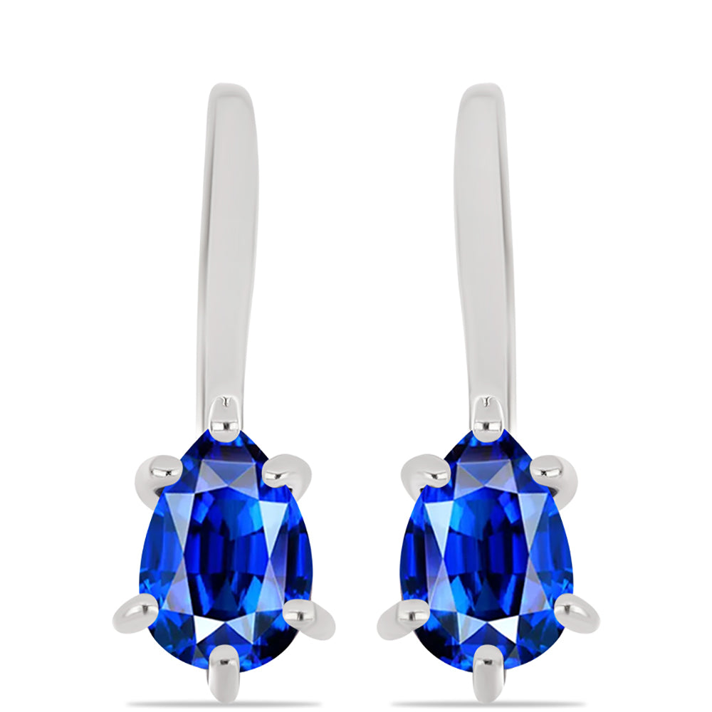 Brincos de Prata com Safira Azul Australiana