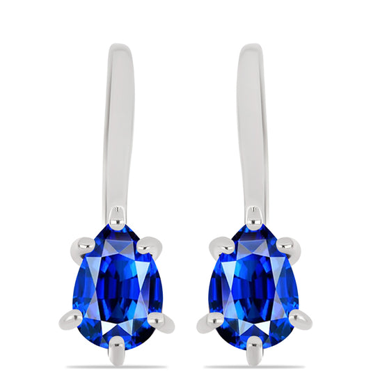 Brincos de Prata com Safira Azul Australiana
