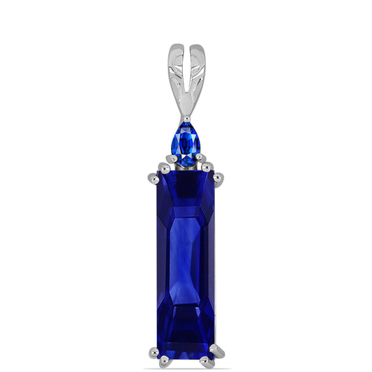 Pendente de Prata com Safira Azul Australiana