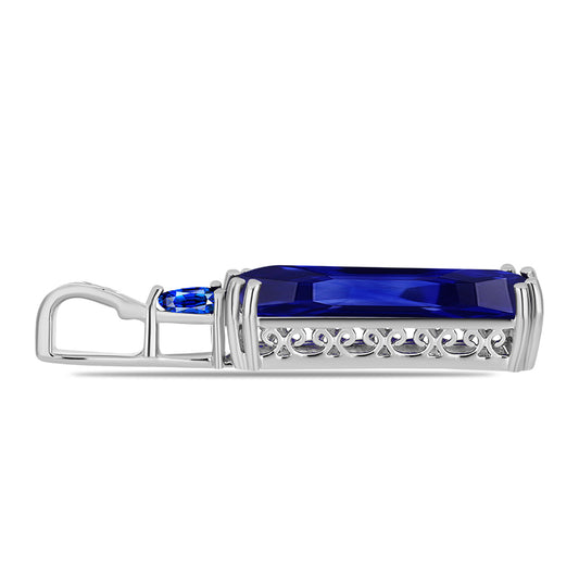 Pendente de Prata com Safira Azul Australiana