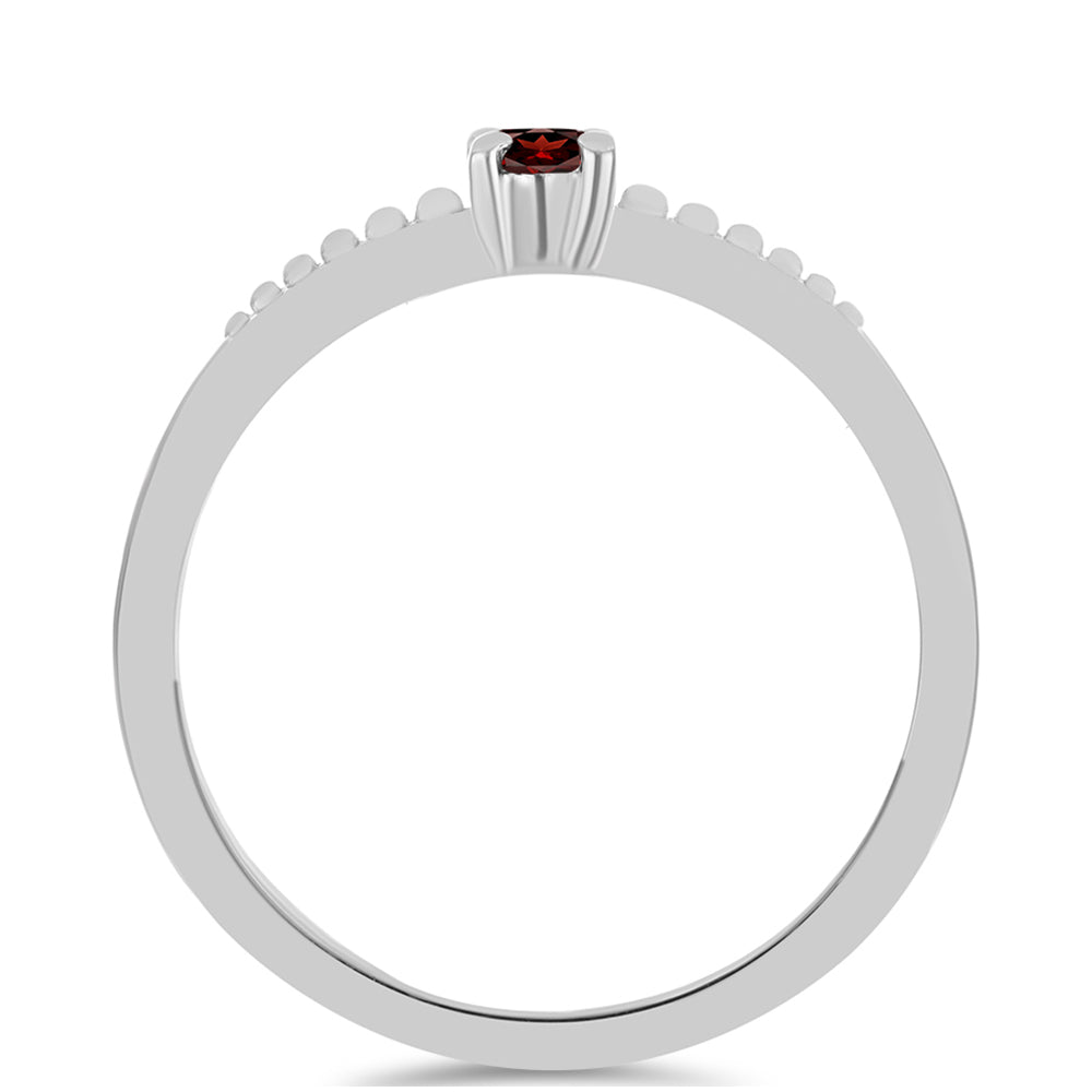 Anel de Prata com Granada de Barton 2 