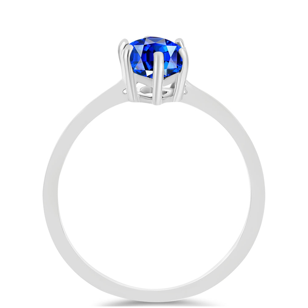 Anel de Prata com Safira Azul Australiana