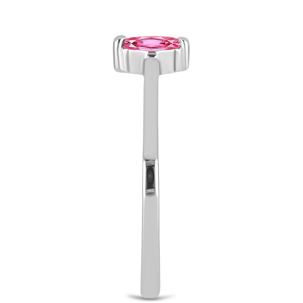 Anel de Prata com Turmalina Rosa de Pelmadulla