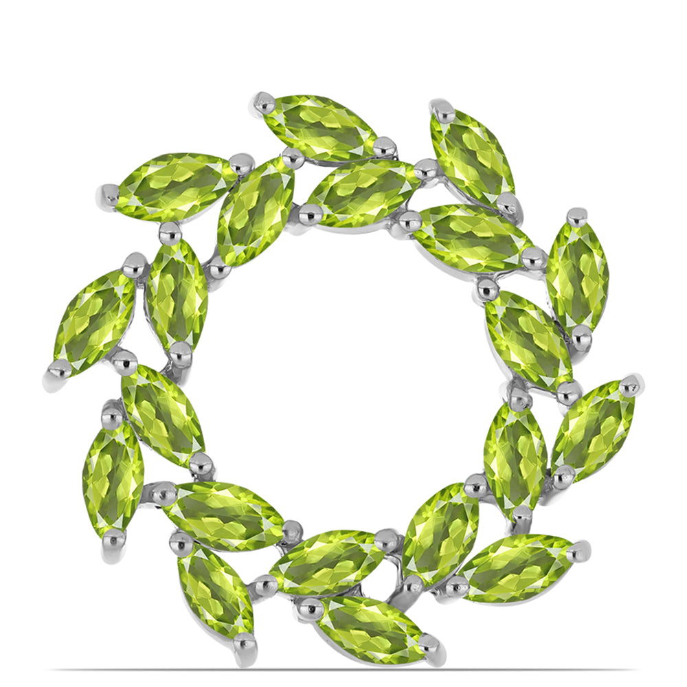 Alfinete de Prata com Peridoto de Changbai