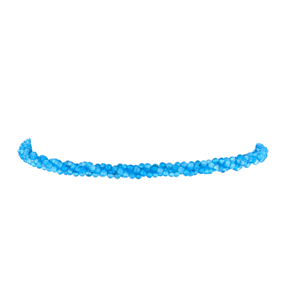 Pulseira de Prata com Banho de Ouro com Quartzo de Paraíba 2 