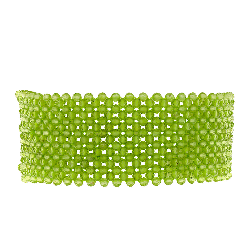 Pulseira de Prata com Peridoto de Changbai  Contraste: Cabeca de Veado (800)