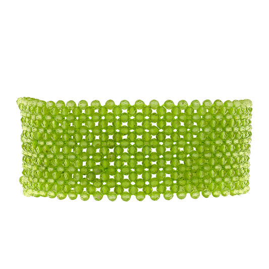 Pulseira de Prata com Peridoto de Changbai  Contraste: Cabeca de Veado (800)