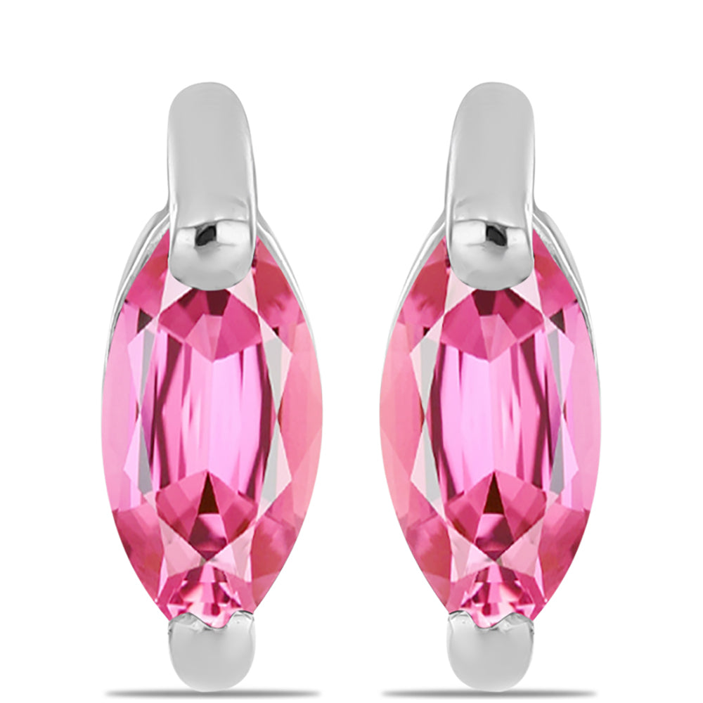 Brincos de Prata com Turmalina Rosa de Pelmadulla 1 