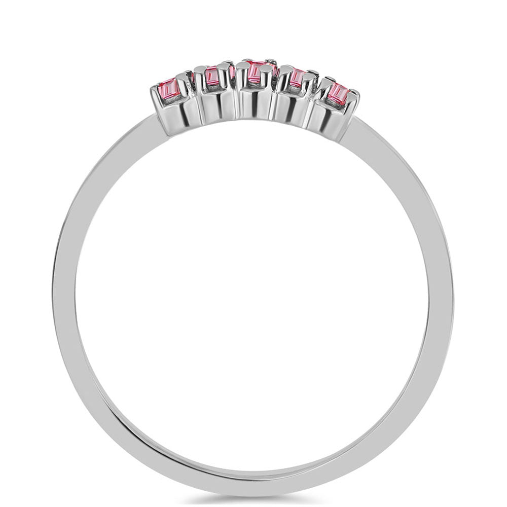 Anel de Prata com Turmalina Rosa de Pelmadulla