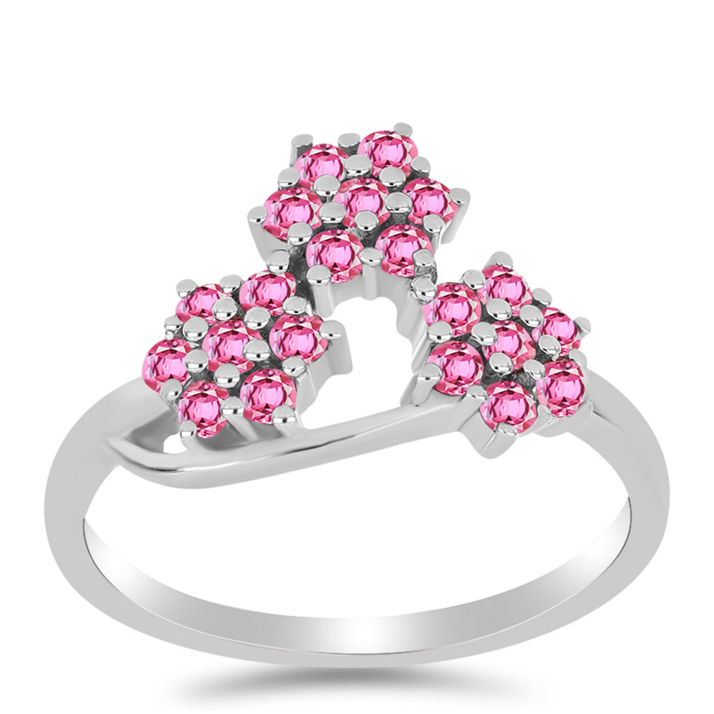 Anel de Prata com Turmalina Rosa de Pelmadulla