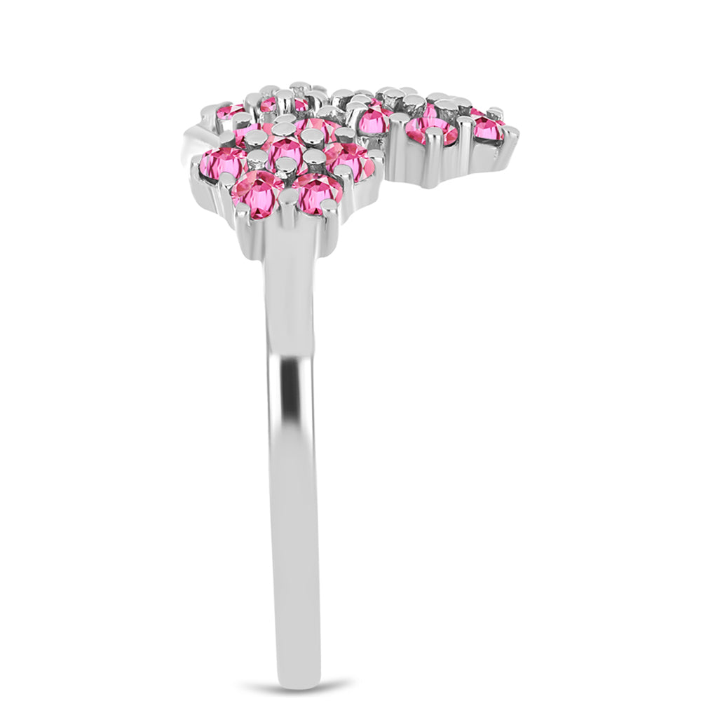 Anel de Prata com Turmalina Rosa de Pelmadulla