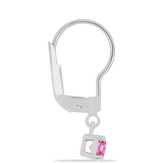Brincos de Prata com Turmalina Rosa de Pelmadulla