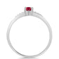 Anel de Prata com Rubi de Madagáscar