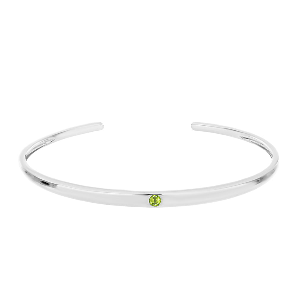Pulseira de Prata com Peridoto de Changbai  Contraste: Cabeca de Veado (800)