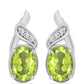Brincos de Prata com Peridoto de Changbai e Topázio Branco