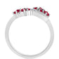 Anel de Prata com Rubi de Madagáscar e Topázio Branco
