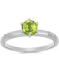 Anel de Prata com Peridoto de Changbai e Topázio Branco