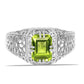 Anel de Prata com Peridoto de Changbai  Contraste: Cabeca de Veado (800)