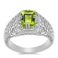 Anel de Prata com Peridoto de Changbai  Contraste: Cabeca de Veado (800)