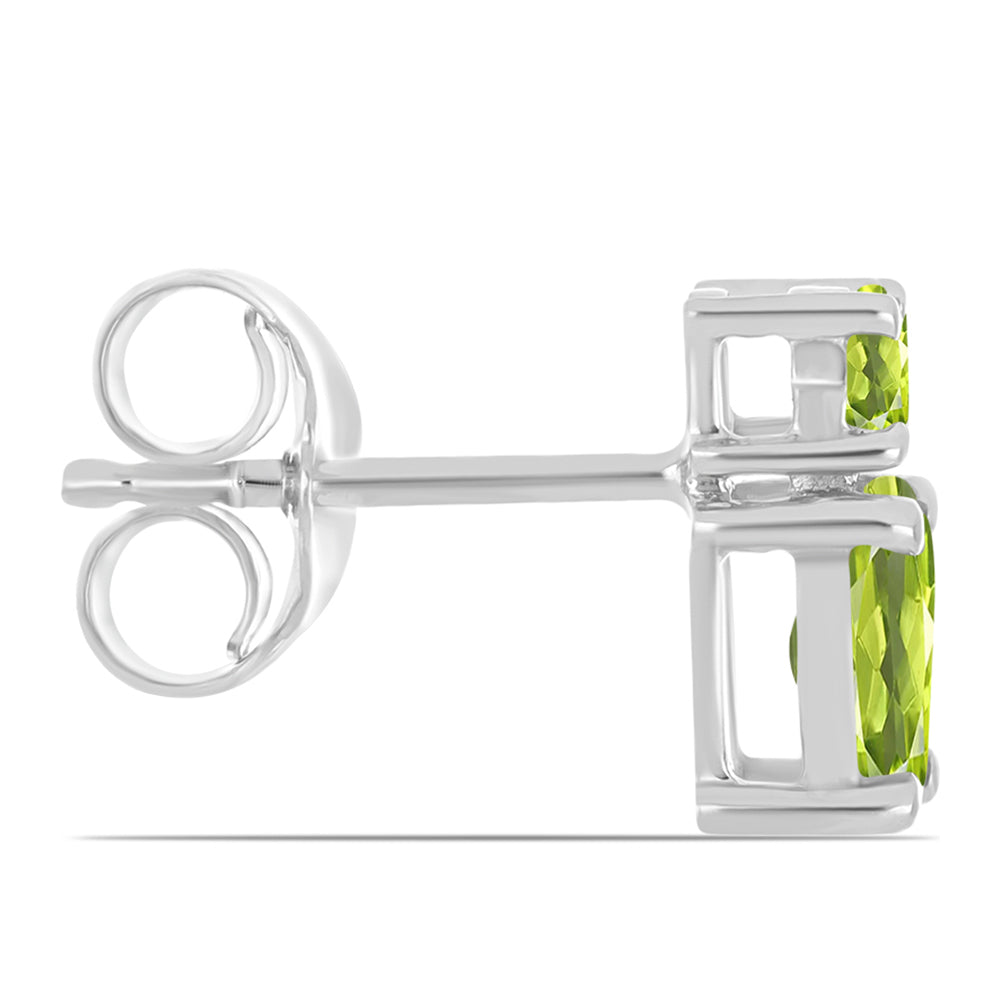 Brincos de Prata com Peridoto de Changbai