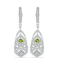 Brincos de Prata com Peridoto de Changbai e Topázio Branco