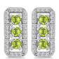 Brincos de Prata com Peridoto de Changbai e Topázio Branco