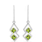 Brincos de Prata com Peridoto de Changbai