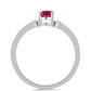 Anel de Prata com Rubi de Madagáscar
