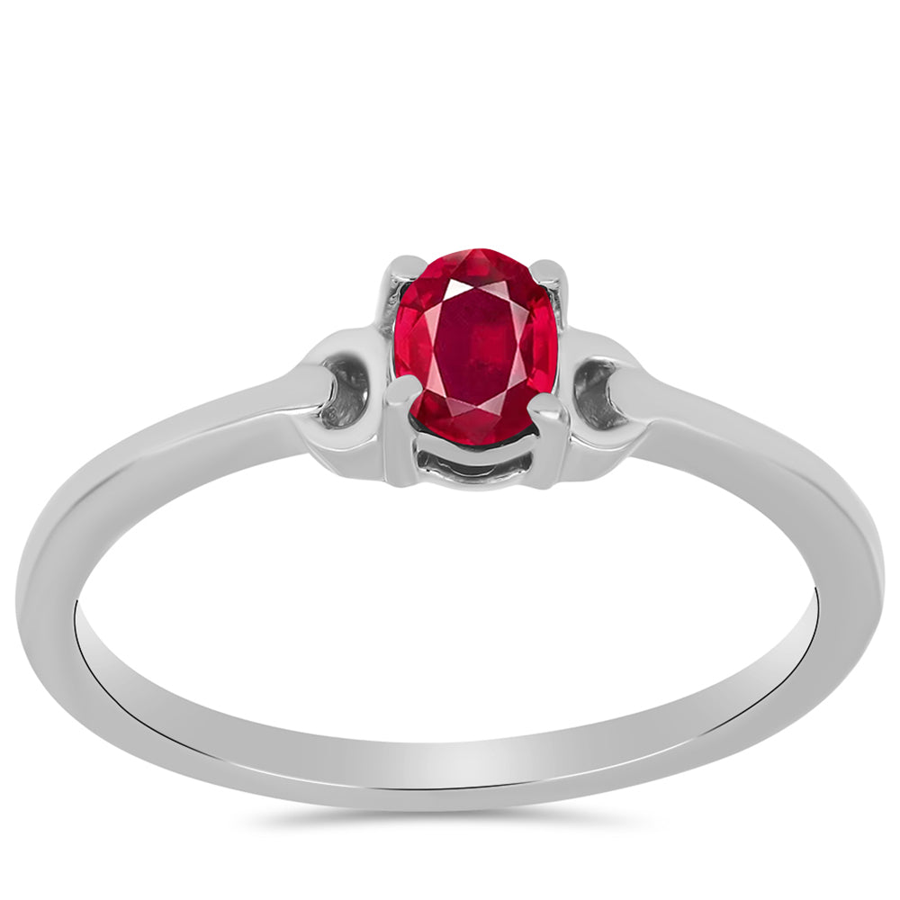 Anel de Prata com Rubi de Madagáscar 3 