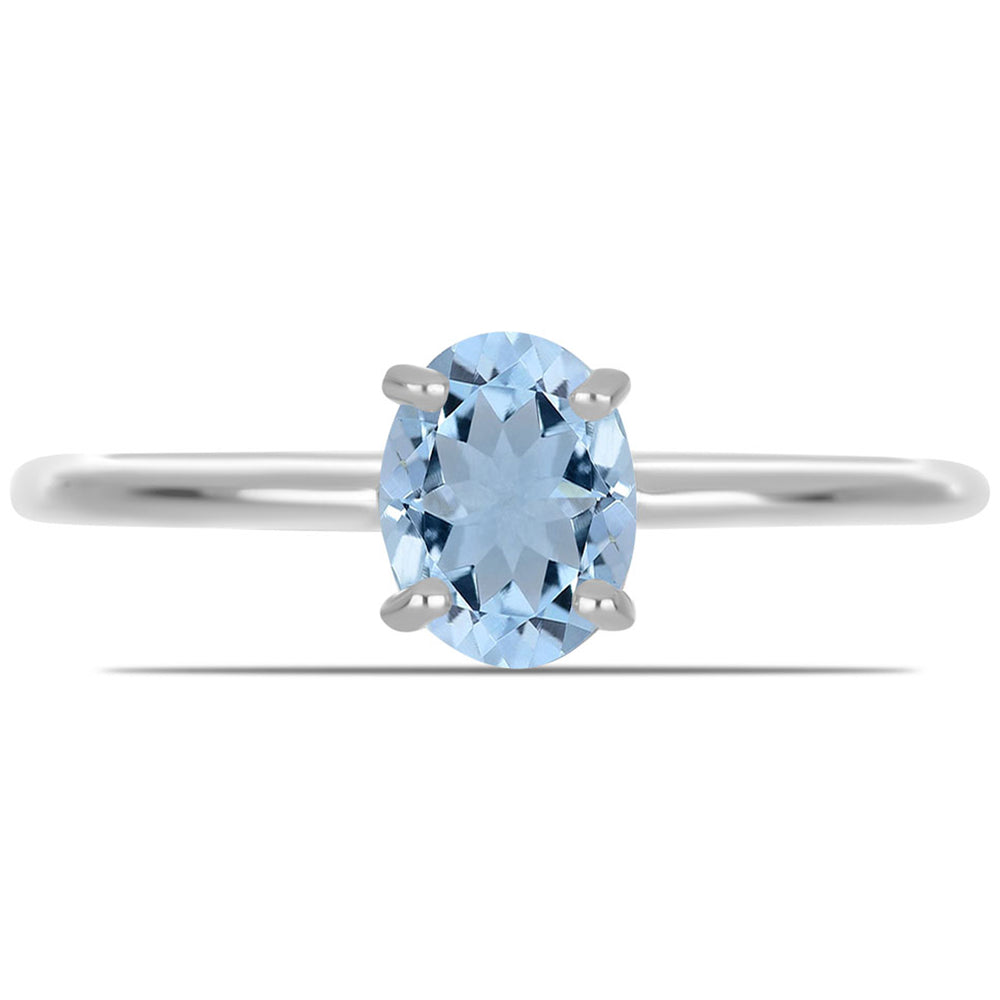 Anel de Prata com Água-marinha de Embu County 1 