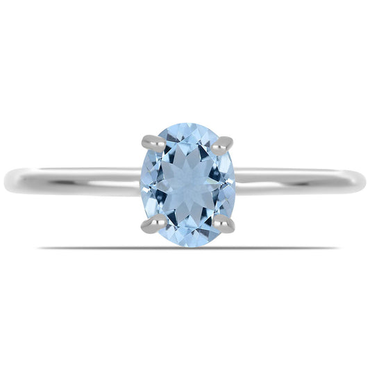 Anel de Prata com Água-marinha de Embu County