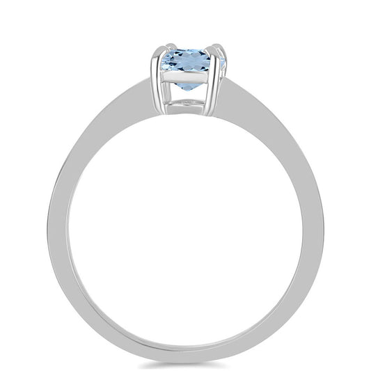 Anel de Prata com Água-marinha de Embu County