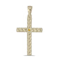 Cruz Pendente de Prata com Banho de Ouro com Citrino de Ural