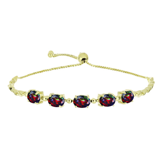 Pulseira de Prata com Banho de Ouro com Opala Preta de Lega Dembi da Etiópia  Contraste: Cabeca de Veado (800)
