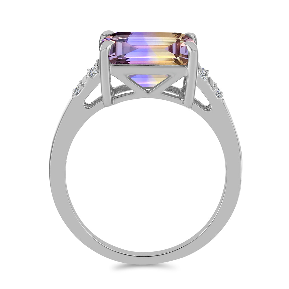 Anel de Prata com Ametrino de Anahi e Topázio Branco 2 