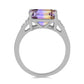 Anel de Prata com Ametrino de Anahi e Topázio Branco