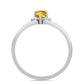 Anel de Prata com Citrino de Ural e Topázio Branco