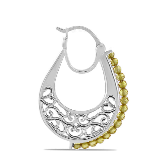 Brincos de Prata com Citrino de Ural  Contraste: Cabeca de Veado (800)