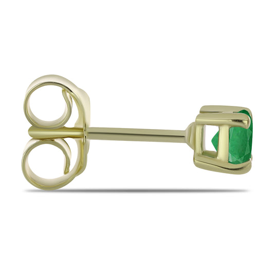 Brincos de Prata com Banho de Ouro com Esmeralda da Zambézia