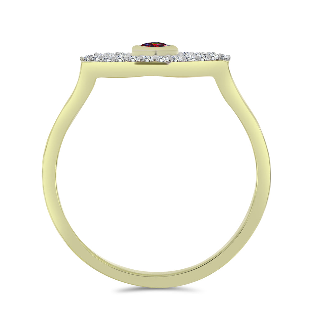 Anel de Prata com Banho de Ouro com Opala Preta de Lega Dembi da Etiópia e Topázio Branco 2 